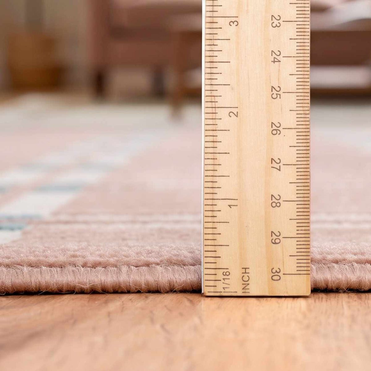 Karida Terracotta Plaid Washable Area Rug