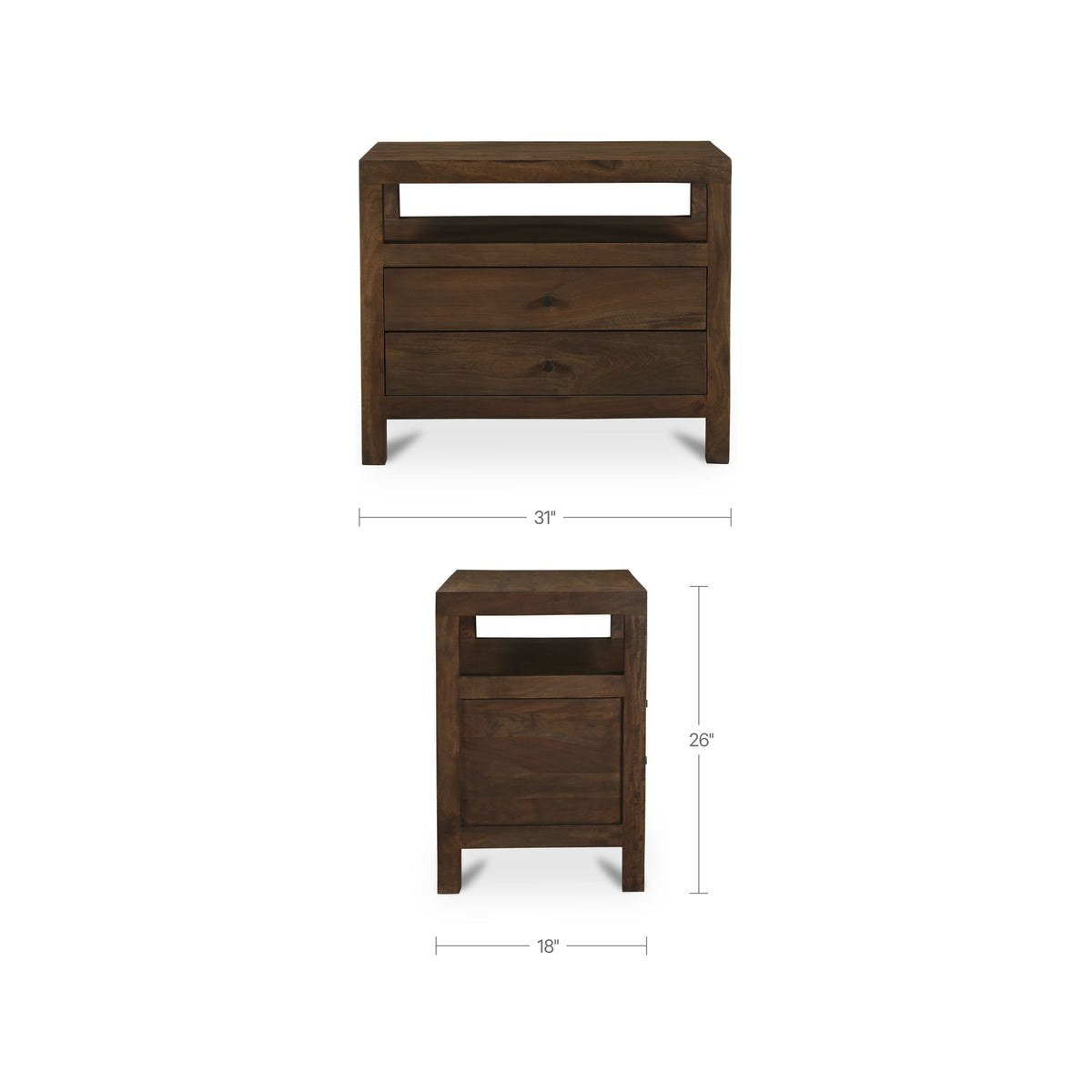 Windsor Nightstand Dark Brown - alternate view 8