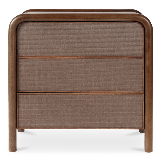 Rye 3 Drawer Nightstand Warm Brown product image