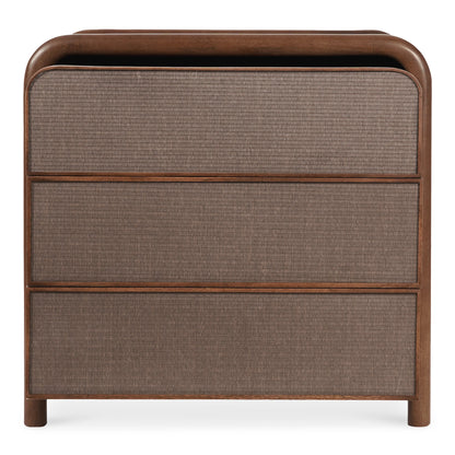 Rye 3 Drawer Nightstand Warm Brown view 3