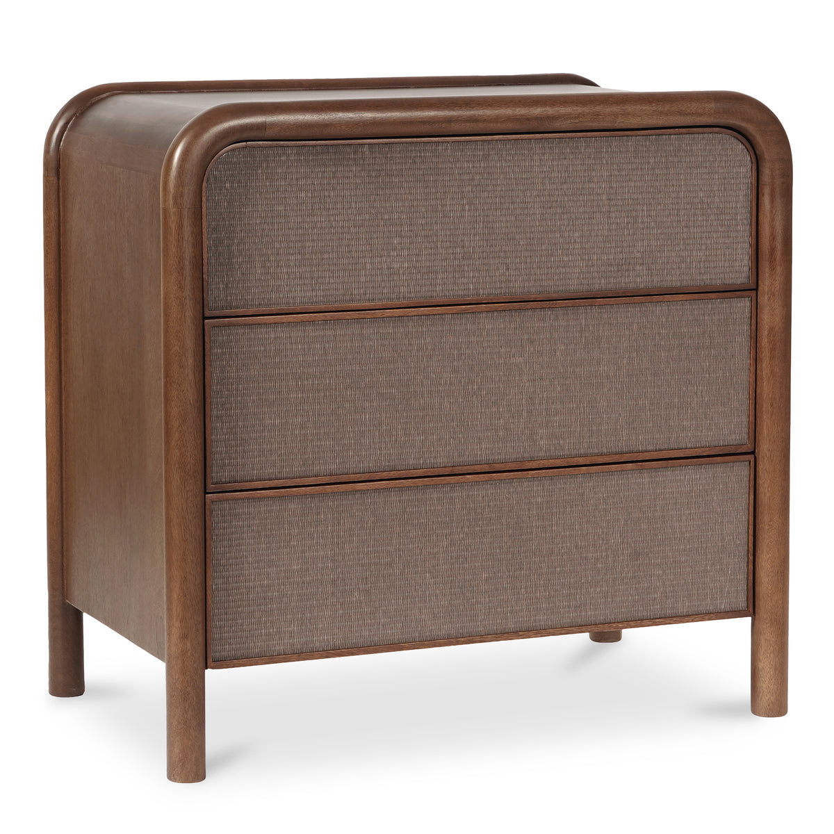 Rye 3 Drawer Nightstand Warm Brown view 4