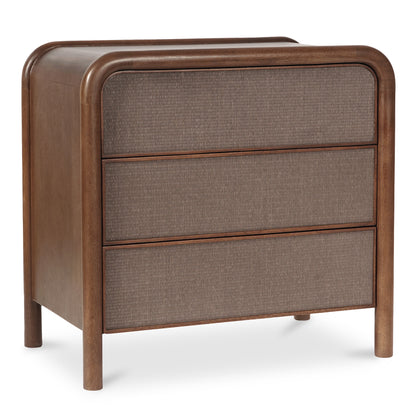 Rye 3 Drawer Nightstand Warm Brown view 4