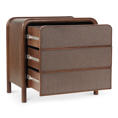 Rye 3 Drawer Nightstand Warm Brown view 5