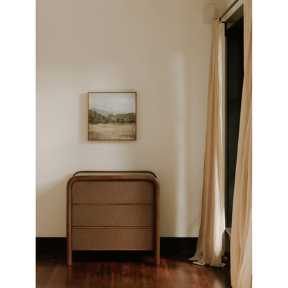 Rye 3 Drawer Nightstand Warm Brown lifestyle image