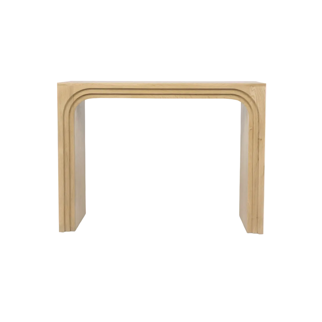 Wooden table leg on a white background