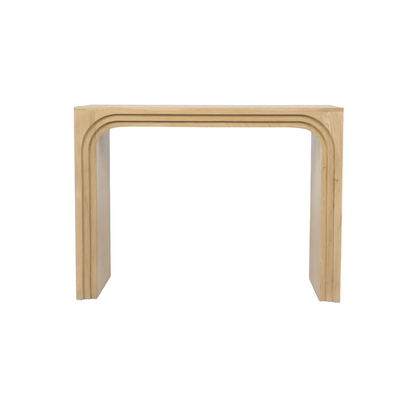 Wooden table leg on a white background