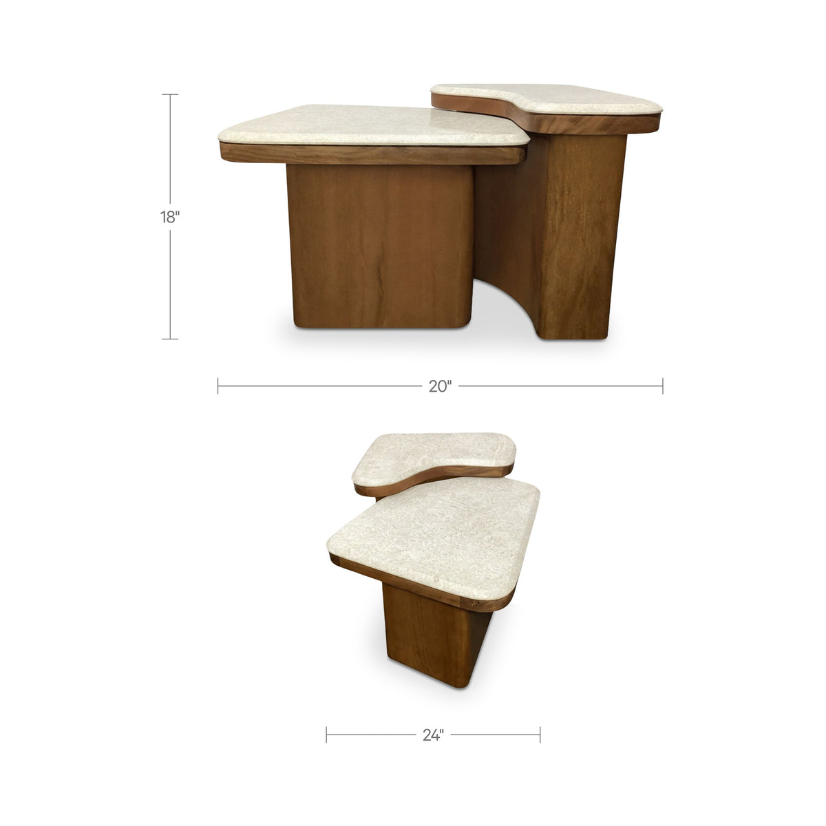Abi Nesting Coffee Table Beige Cosmos Marble - lifestyle view 2