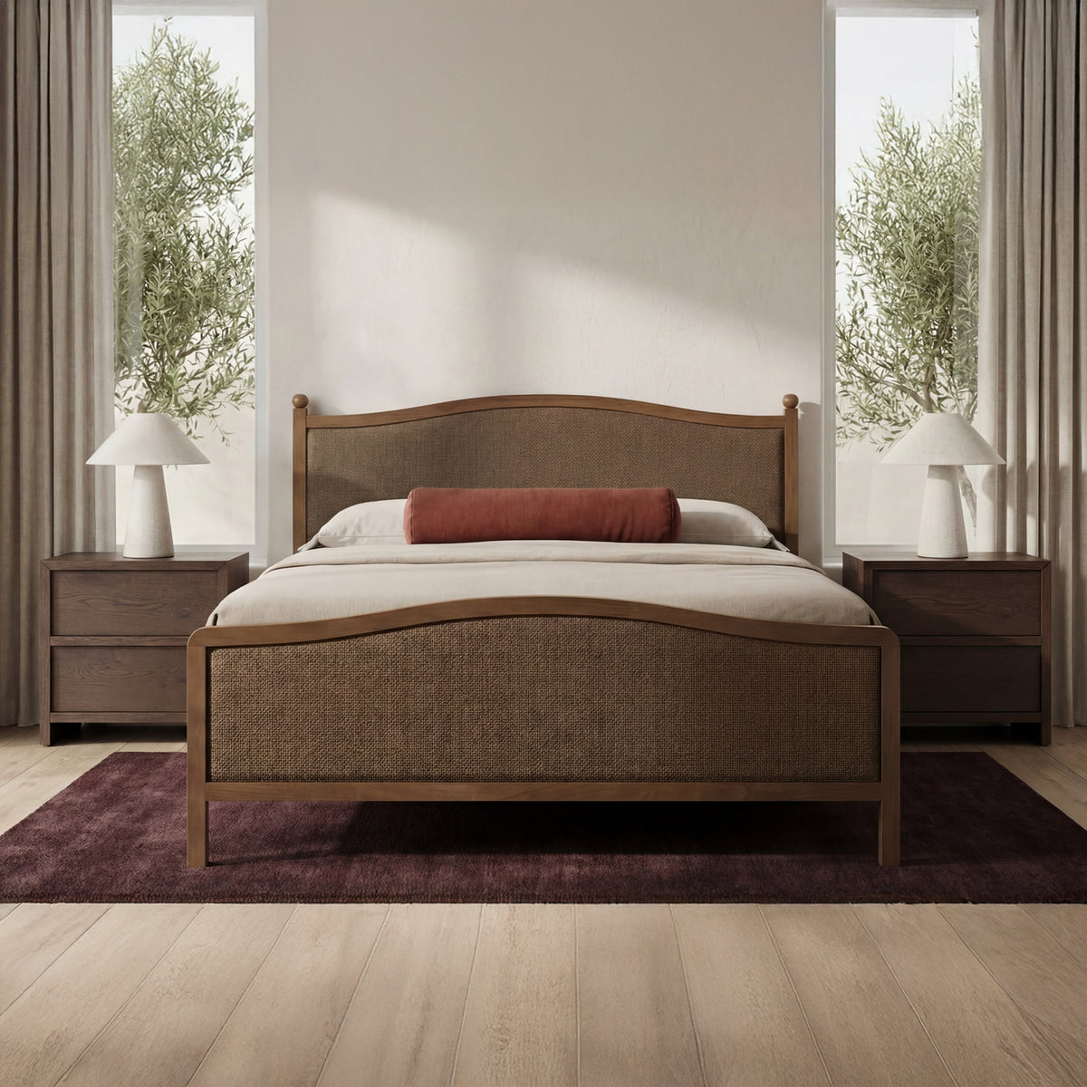Eve Queen Bed Brown lifestyle