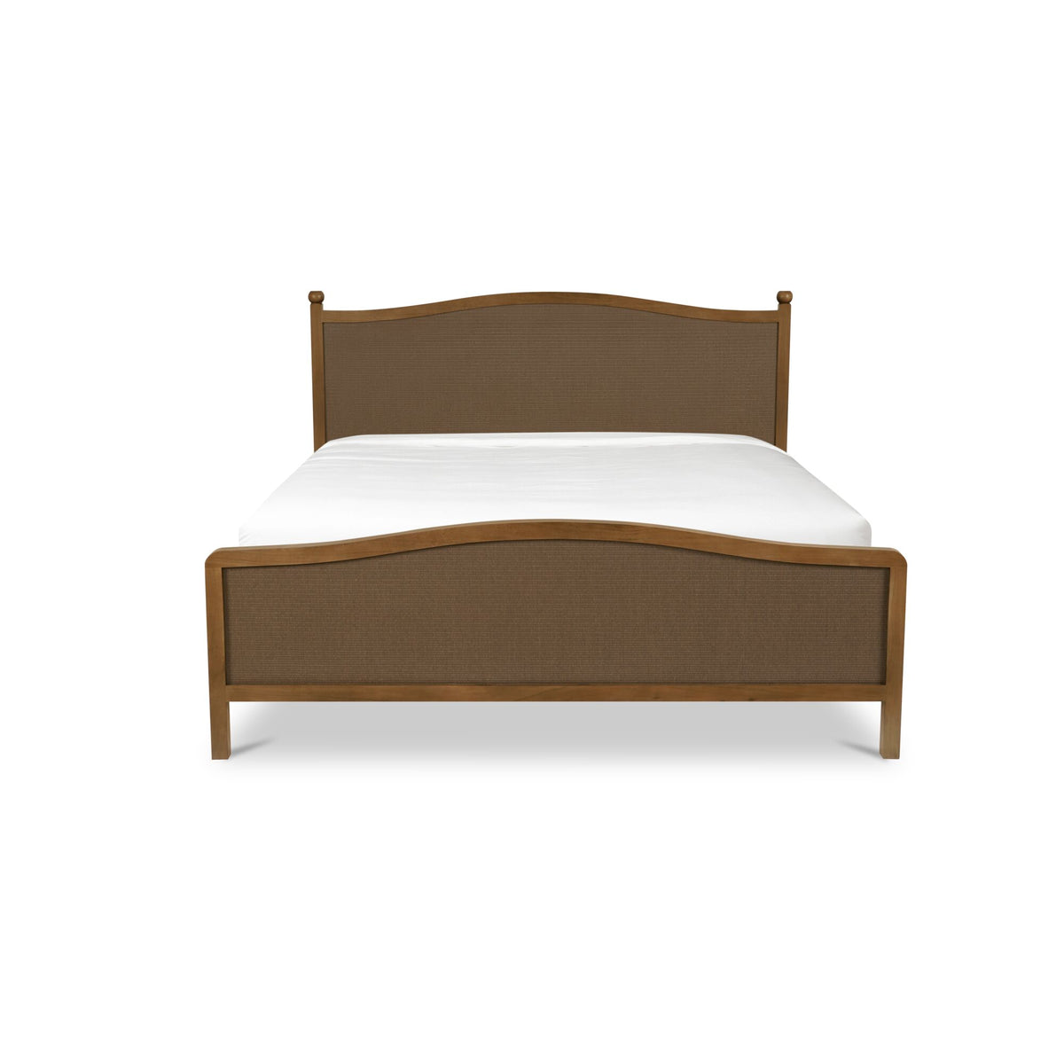Eve King Bed Brown on white background