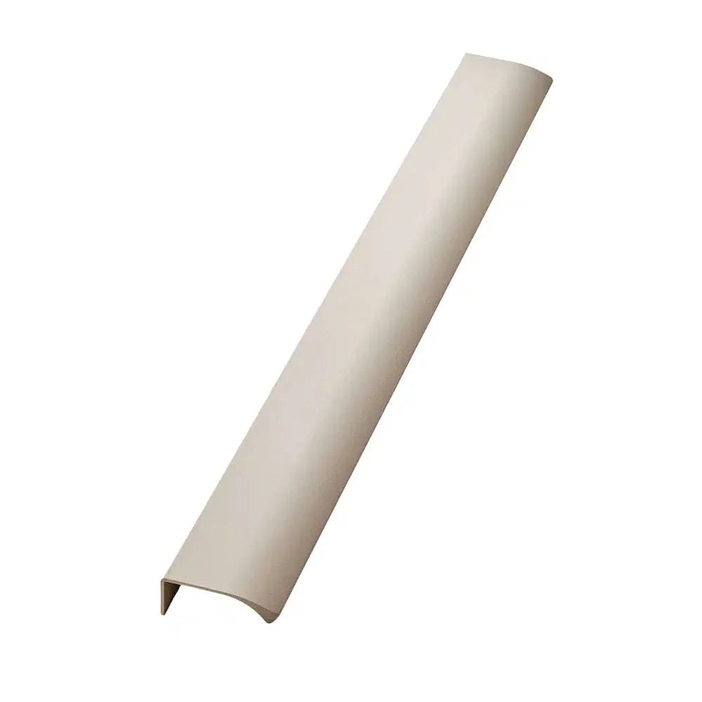 Beige Textured "Edge Straight" Tab Drawer Pulls