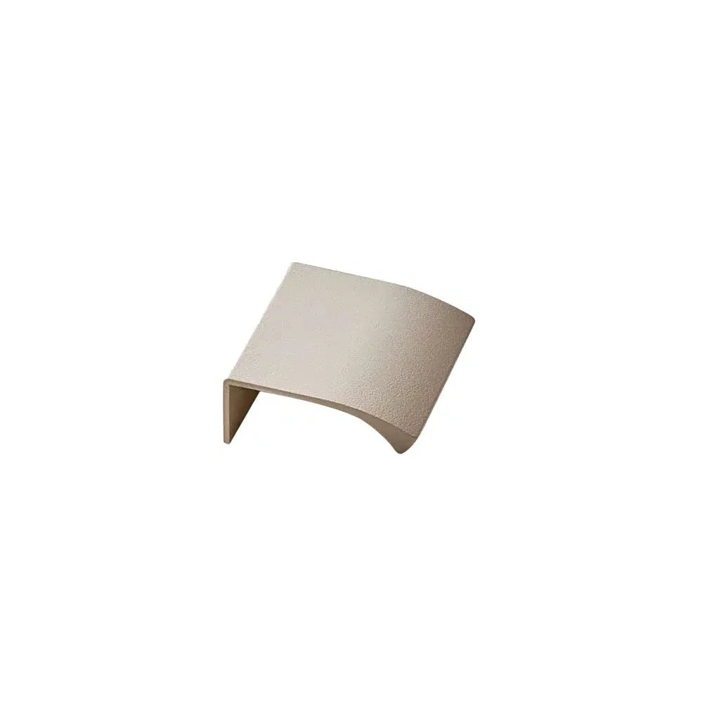 Beige Textured "Edge Straight" Tab Drawer Pulls