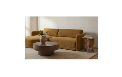 Blair Accent Table Orange Levante Marble