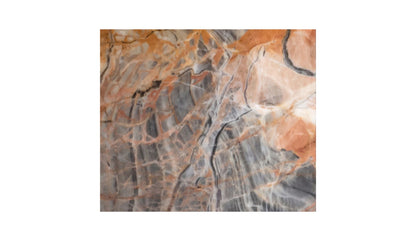 Blair Accent Table Orange Levante Marble