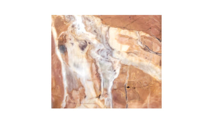 Blair Accent Table Orange Levante Marble