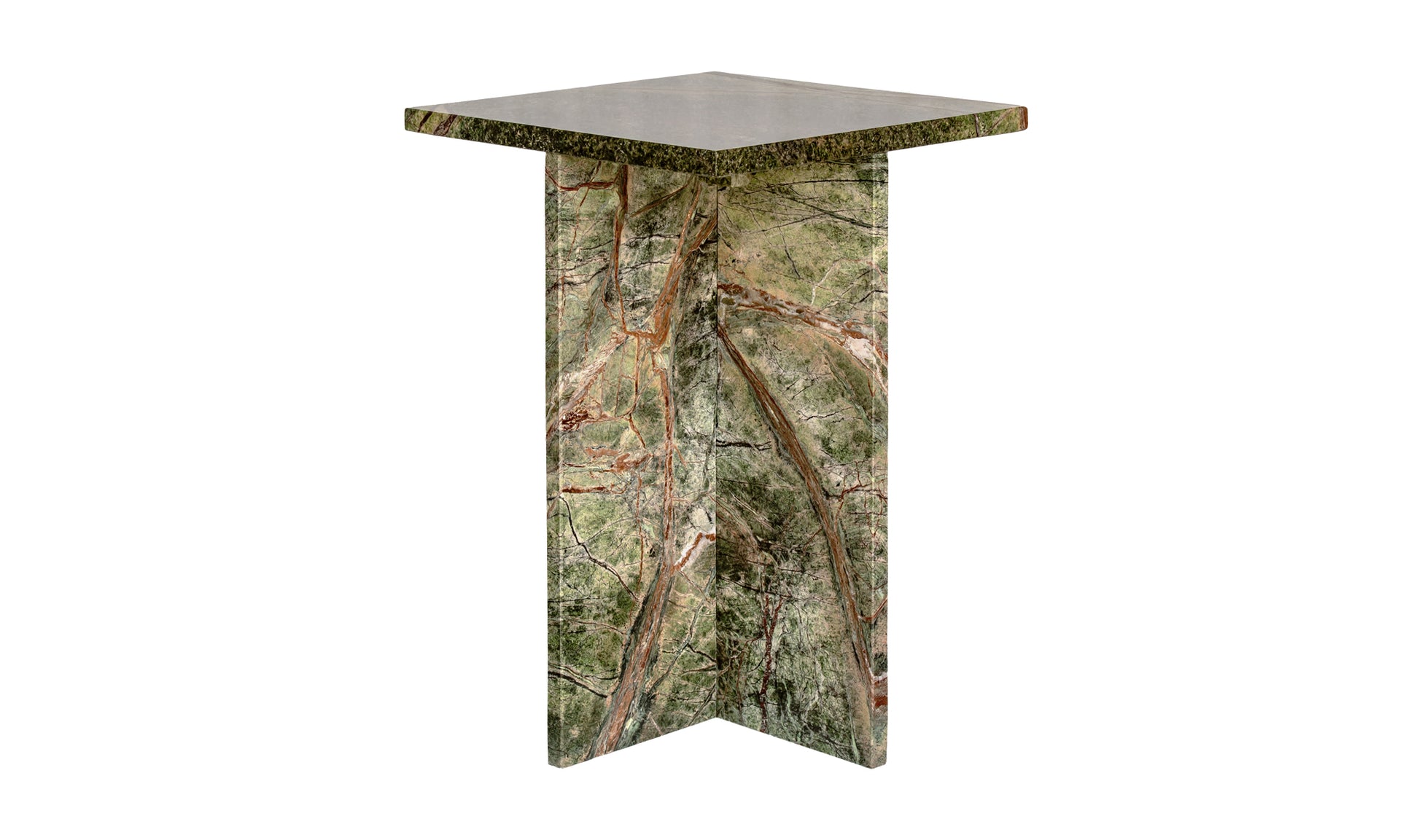 Blair Accent Table Rainforest Green Marble.