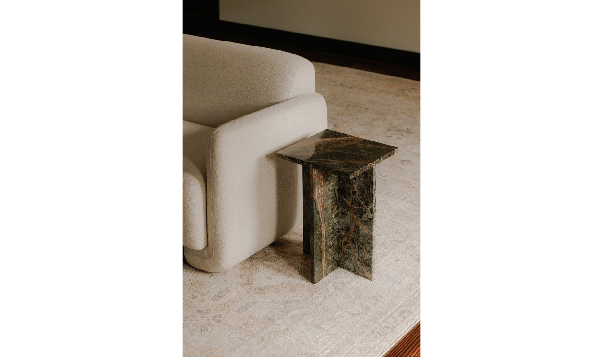 Blair Accent Table Rainforest Green Marble.