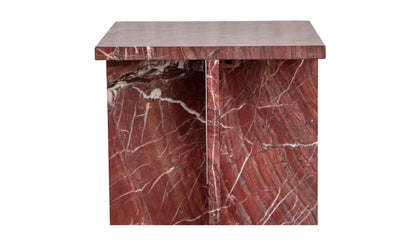 Blair Accent Table Rosso Levanto Marble.