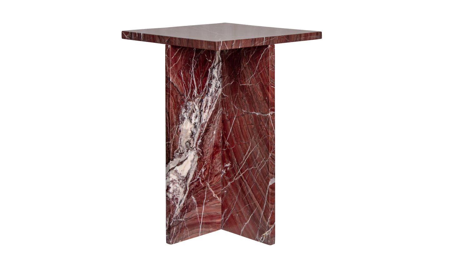 Blair Accent Table Rosso Levanto Marble.
