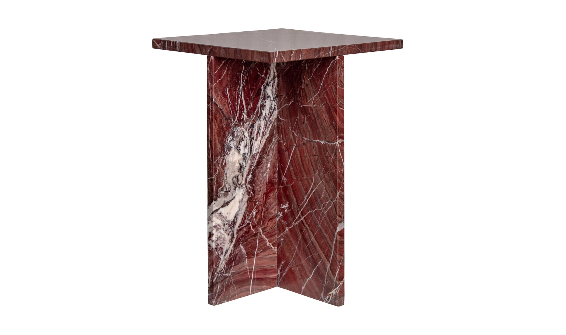 Blair Accent Table Rosso Levanto Marble.