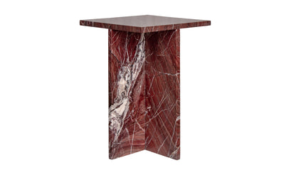 Blair Accent Table Rosso Levanto Marble.
