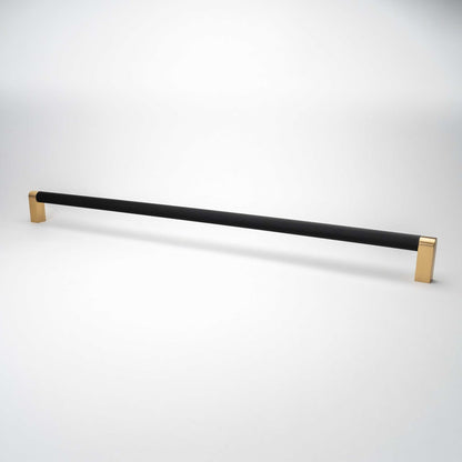 Bold, Black & Gold Knurled Solid Brass Appliance Pulls.