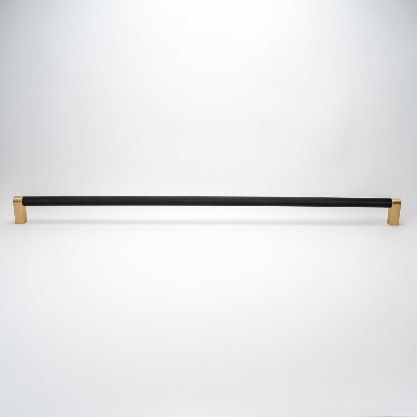 Bold, Black & Gold Knurled Solid Brass Appliance Pulls.