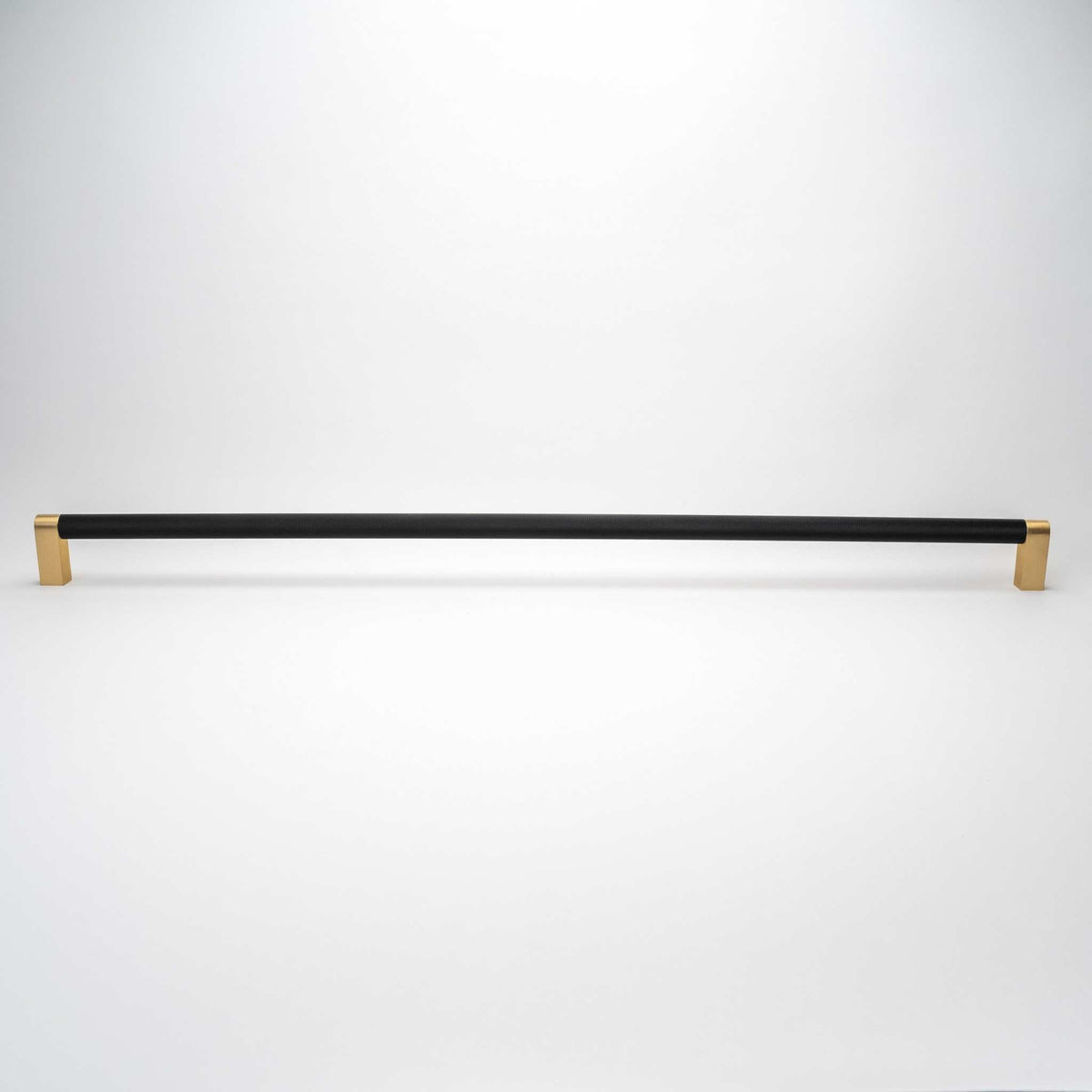 Bold, Black & Gold Knurled Solid Brass Appliance Pulls.