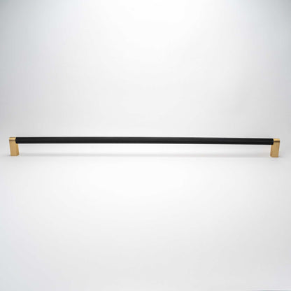 Bold, Black & Gold Knurled Solid Brass Appliance Pulls.