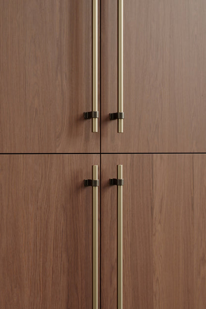 Brushed Bronze "Bond" T-Bar Dual Finish Knob and Pulls