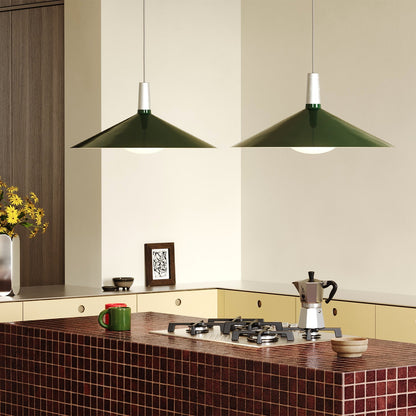 Bower Pendant Light Large in Dark Green.