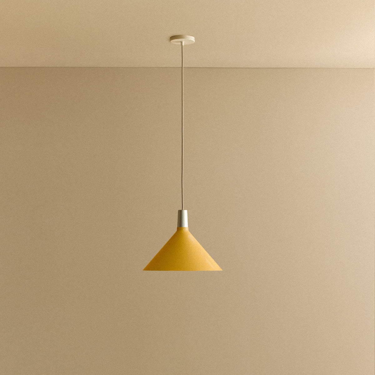 Bower Pendant Light Medium in Yellow.