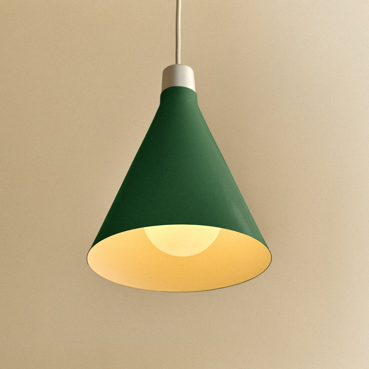 Bower Pendant Light Small in Dark Green + Sphere III.