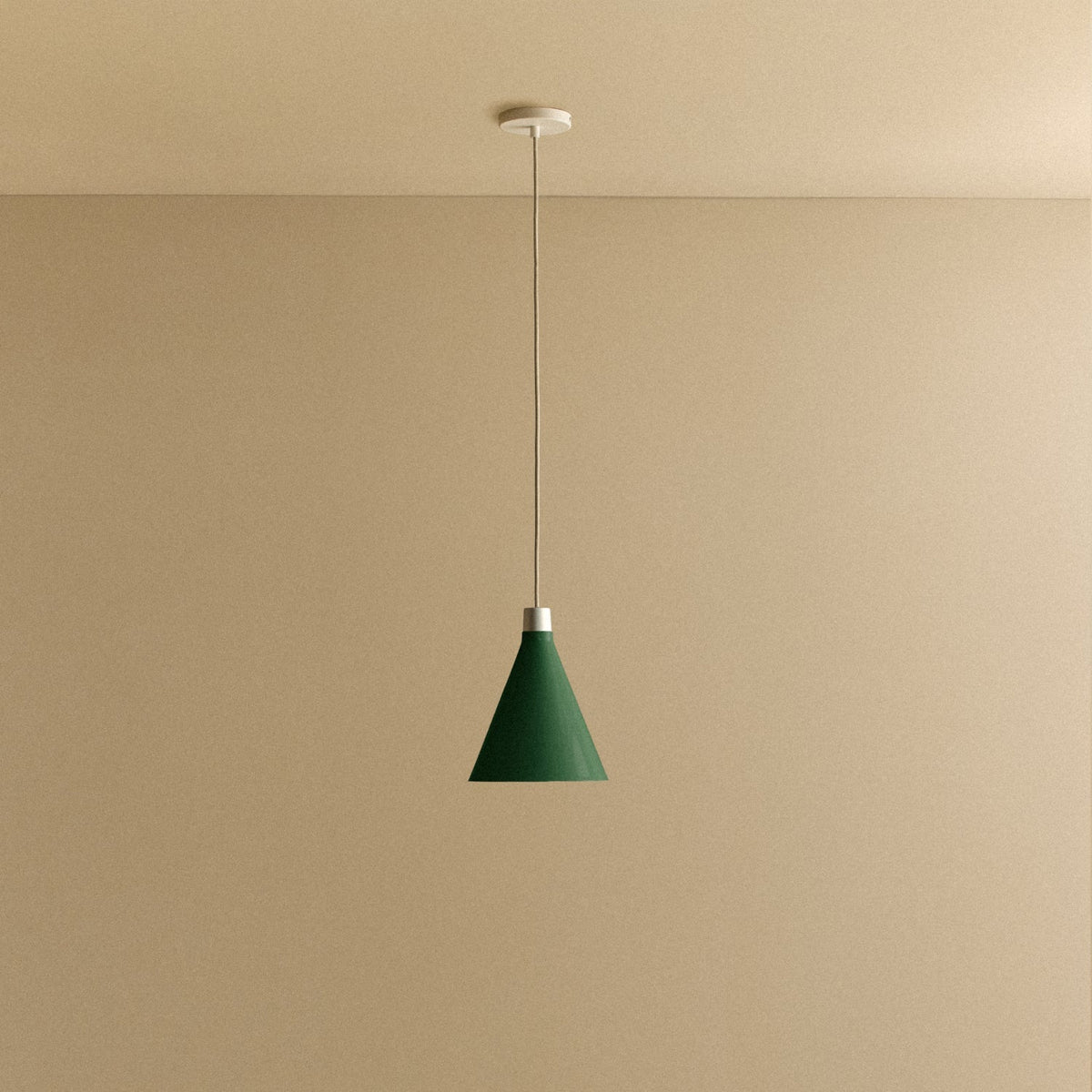 Bower Pendant Light Small in Dark Green + Sphere III.
