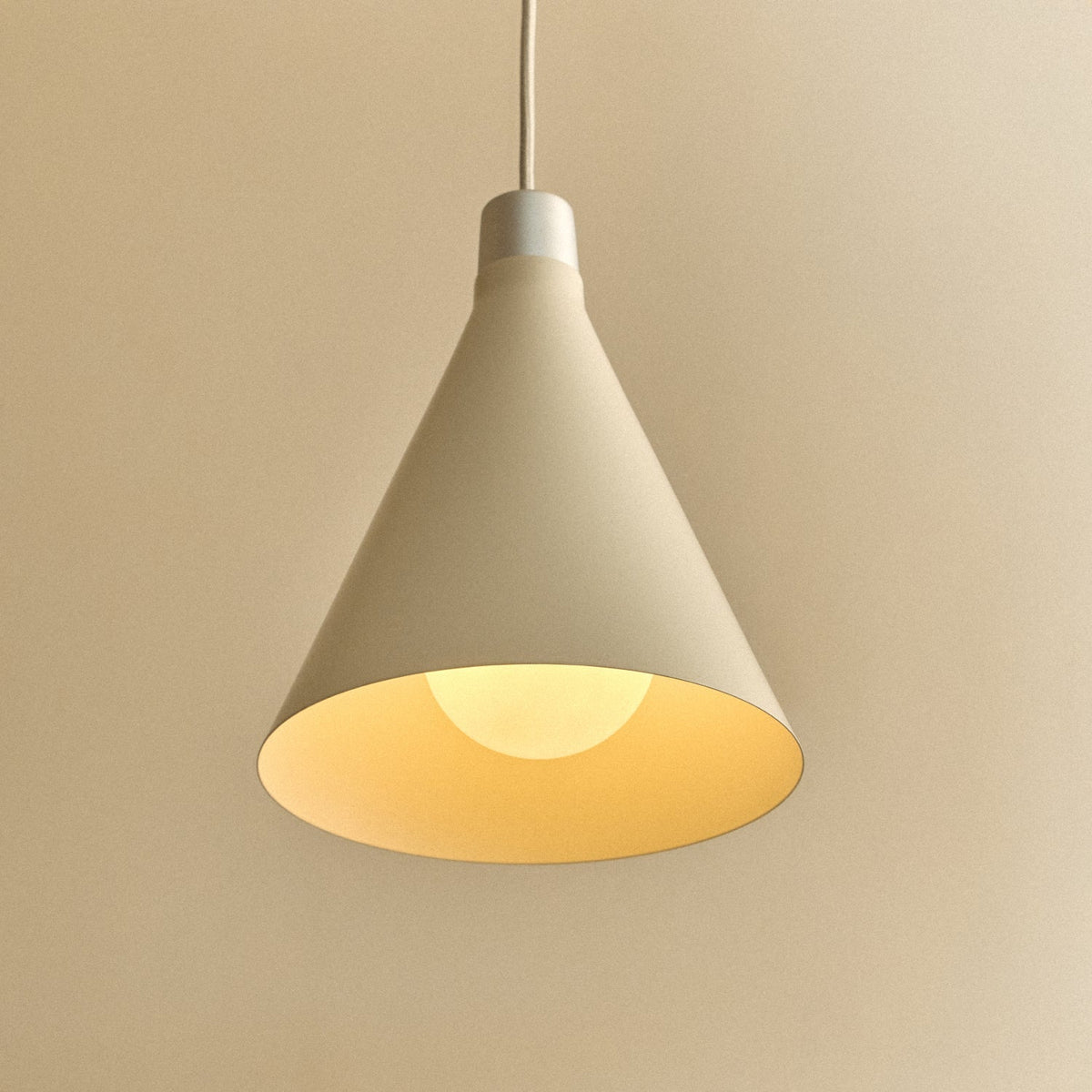 Bower Pendant Light Small in Oyster White + Sphere III.