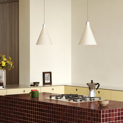 Bower Pendant Light Small in Oyster White + Sphere III.
