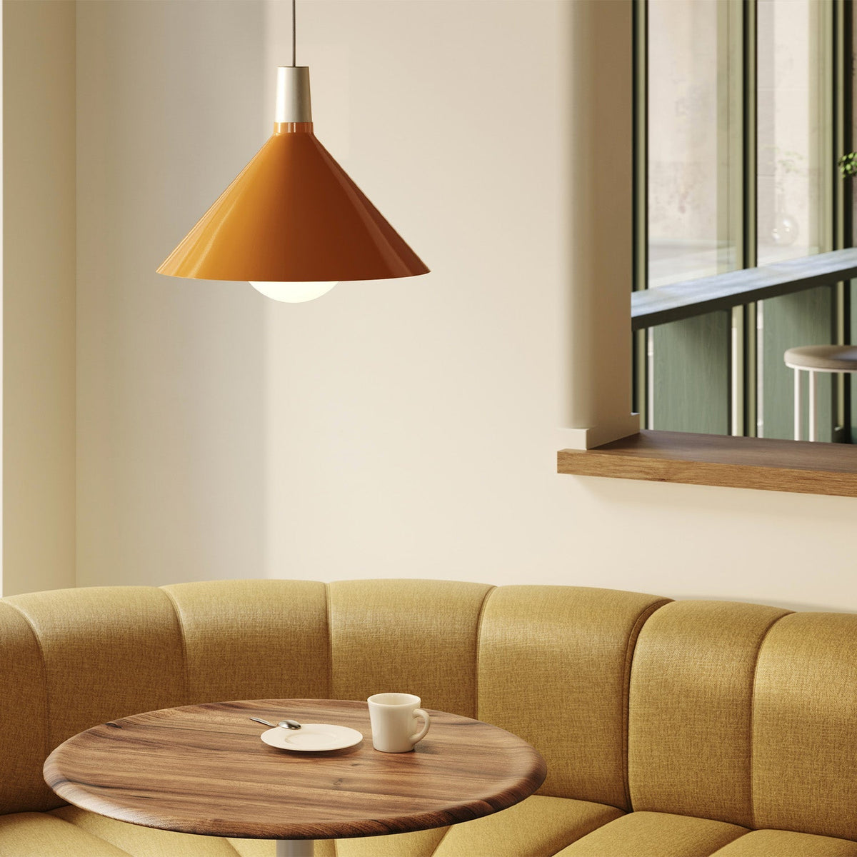 Bower Pendant Light Medium in Yellow.