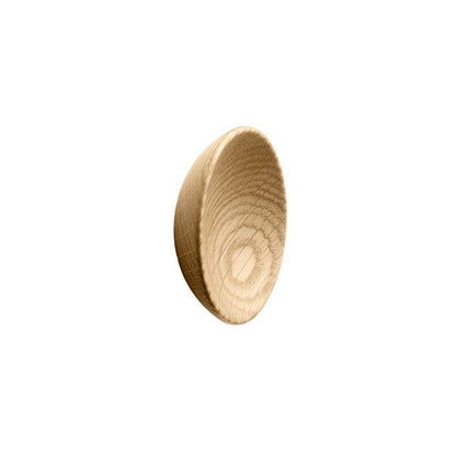 Round Wood "Bowl" Lacquered Oak Cabinet Knob