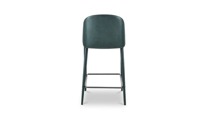 Burton Counter Stool Dark Teal Vegan Leather.