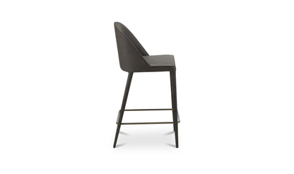 Burton Counter Stool Grey Vegan Leather