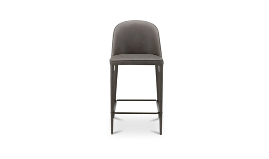 Burton Counter Stool Grey Vegan Leather