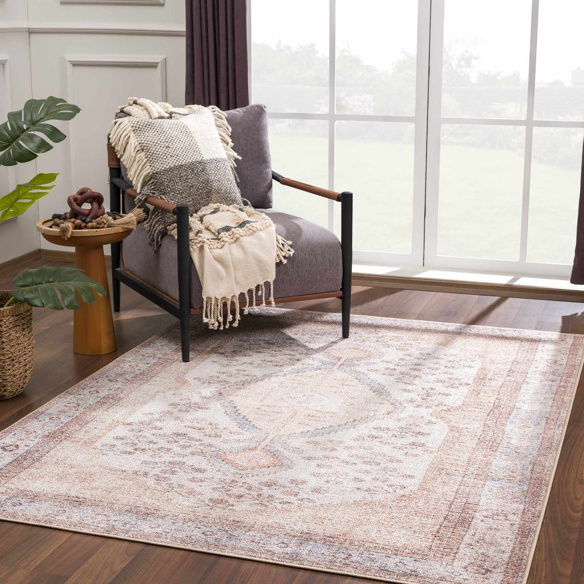 Analu Non-Slip Washable Rug.