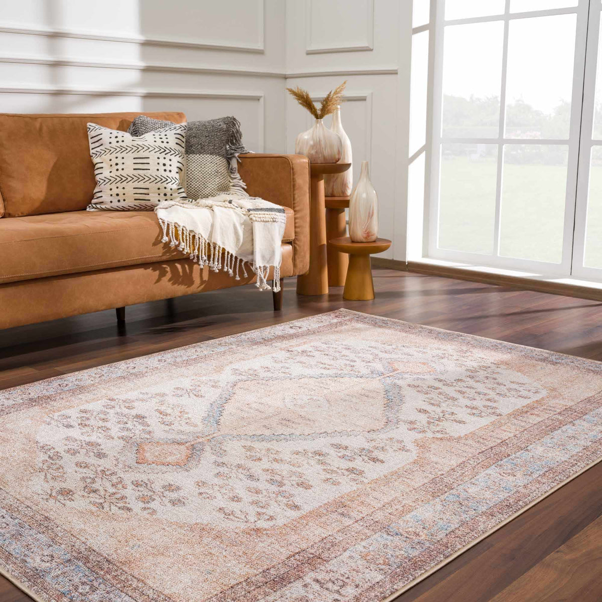 Analu Non-Slip Washable Rug.