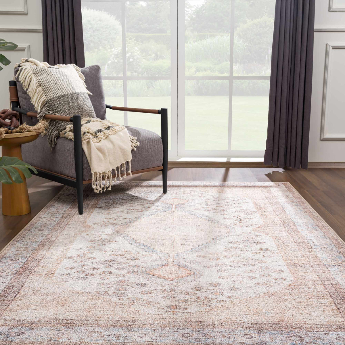 Analu Non-Slip Washable Rug.