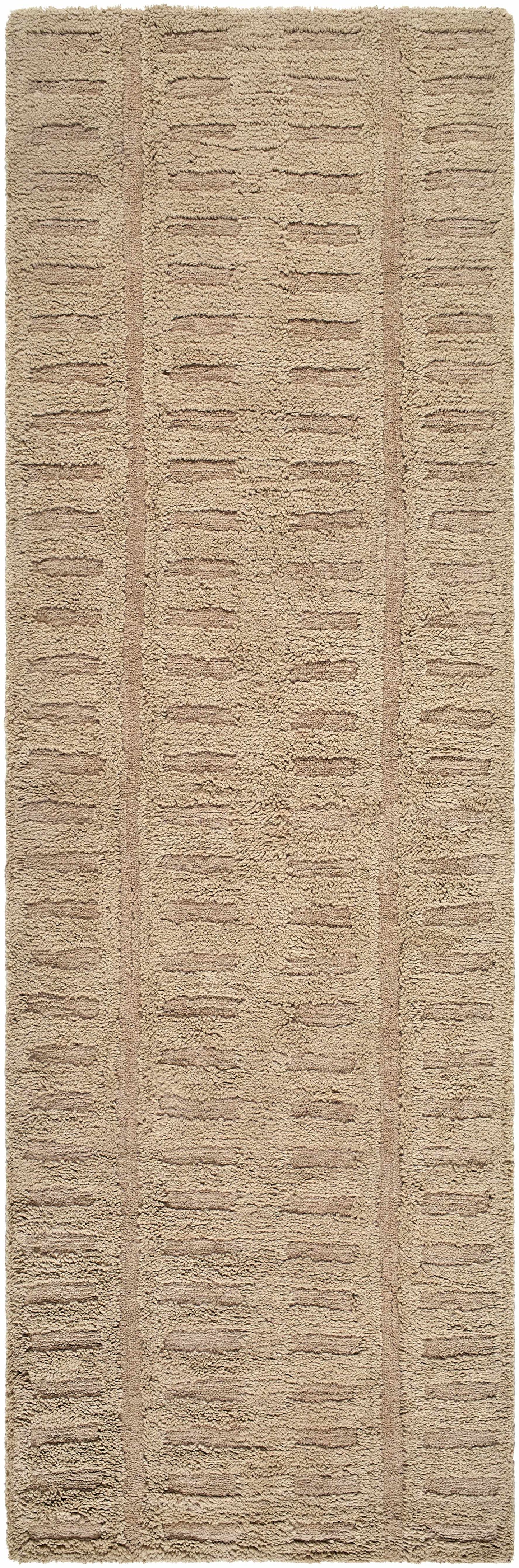 Washable Handmade Wool Rug - Brown
