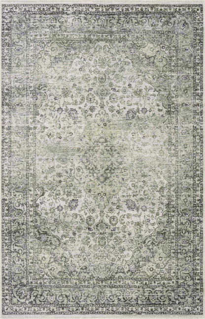 Green Holi-4604 Washable Area Rug