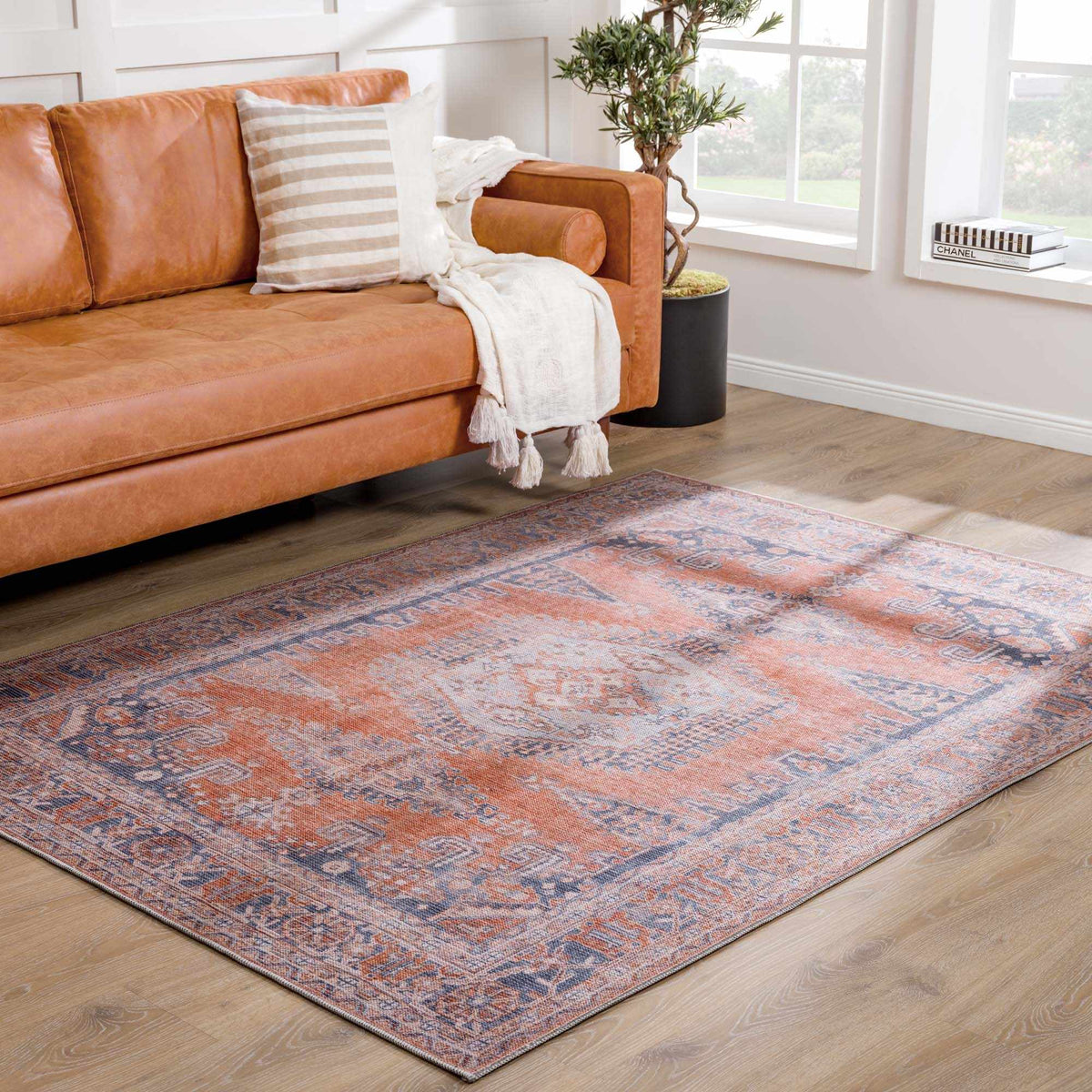 Taber Burnt Orange Persian Style Rug