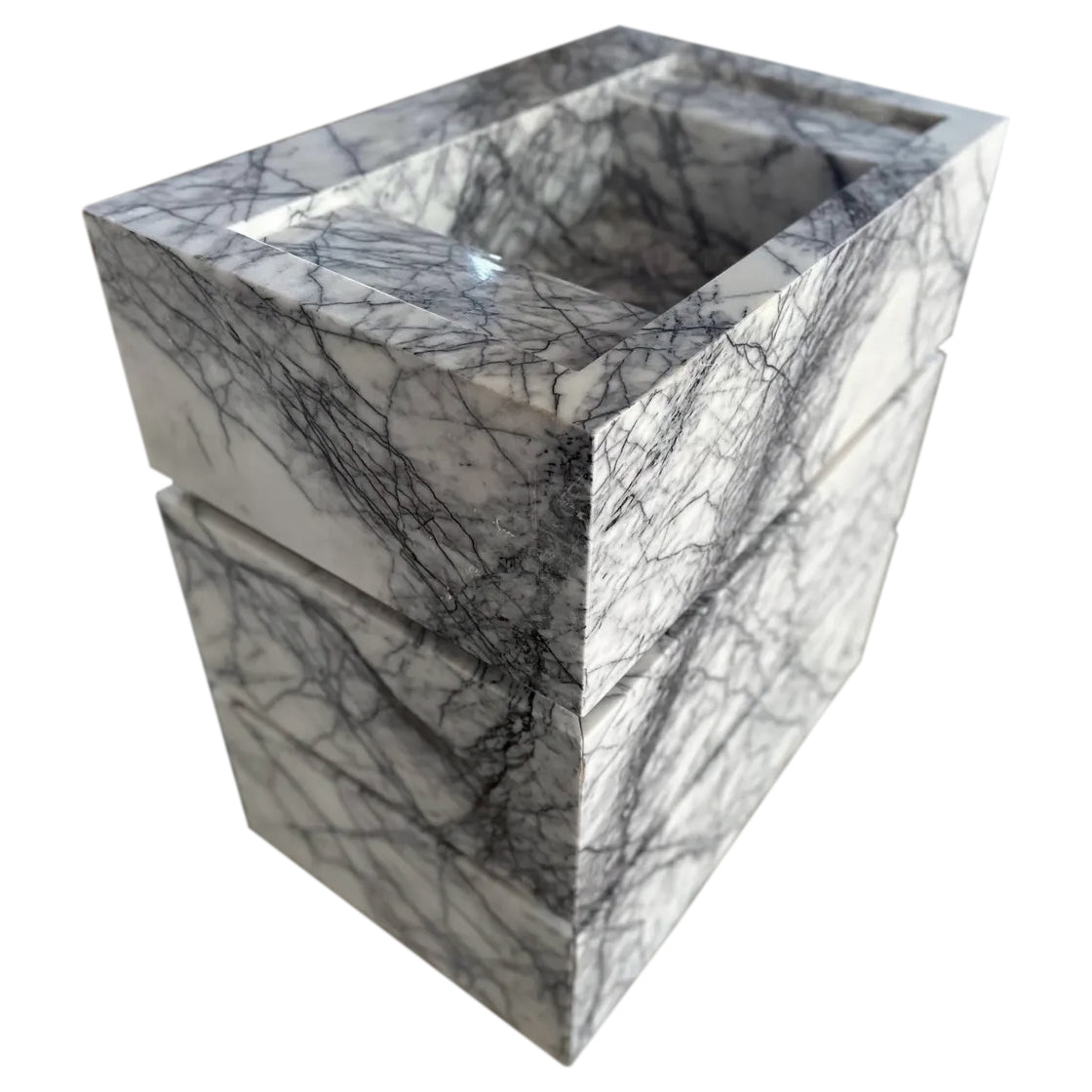 Calacatta Viola Marble Stand-Alone Drawer Sink (W)20" (L)30" (H)34".