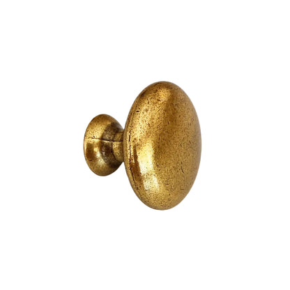 Round "Capri" Antique Brass Cabinet Knob.