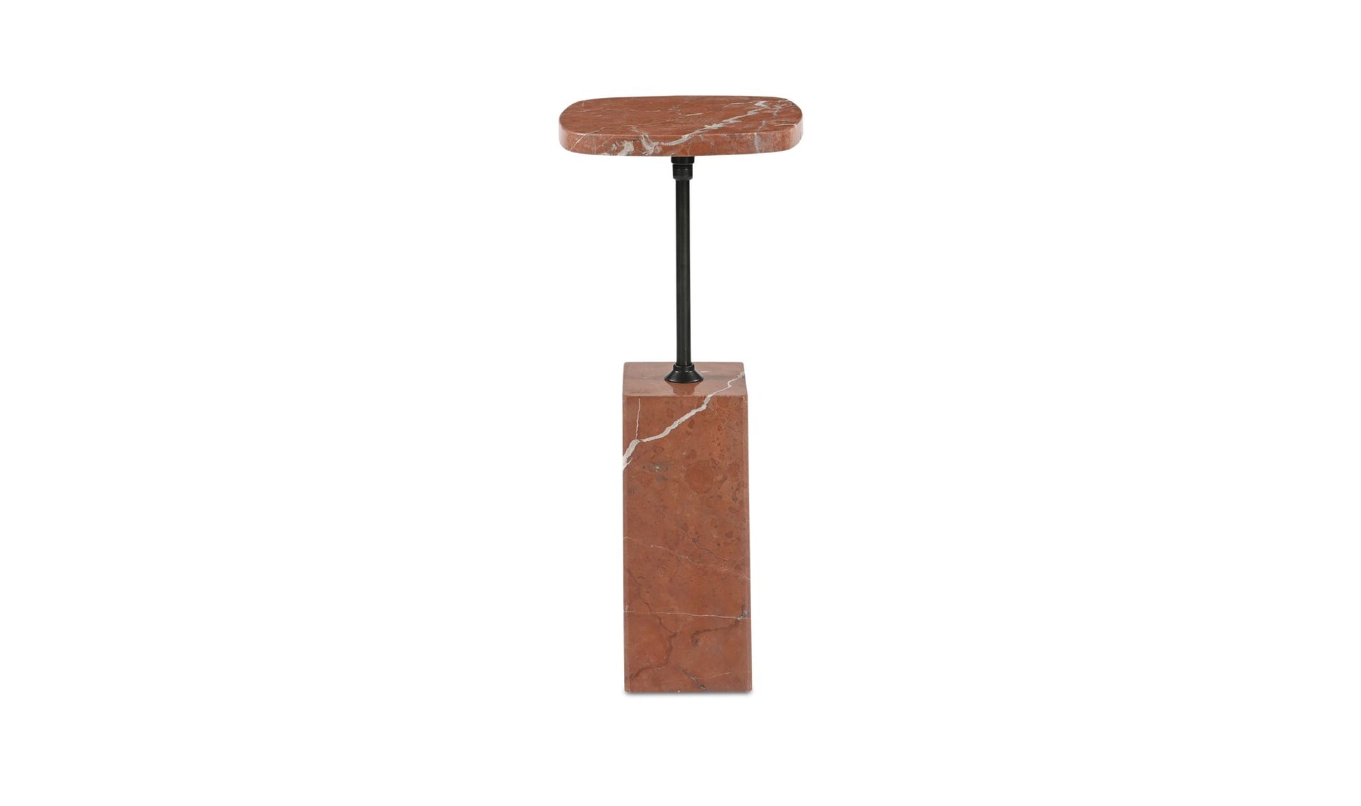 Caro Side Table Rosso Alicante Marble.
