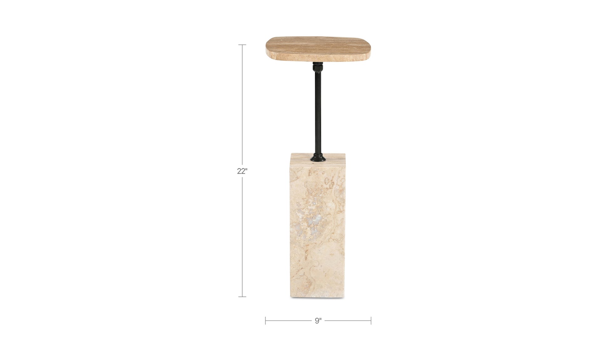 Caro Side Table Travertine.